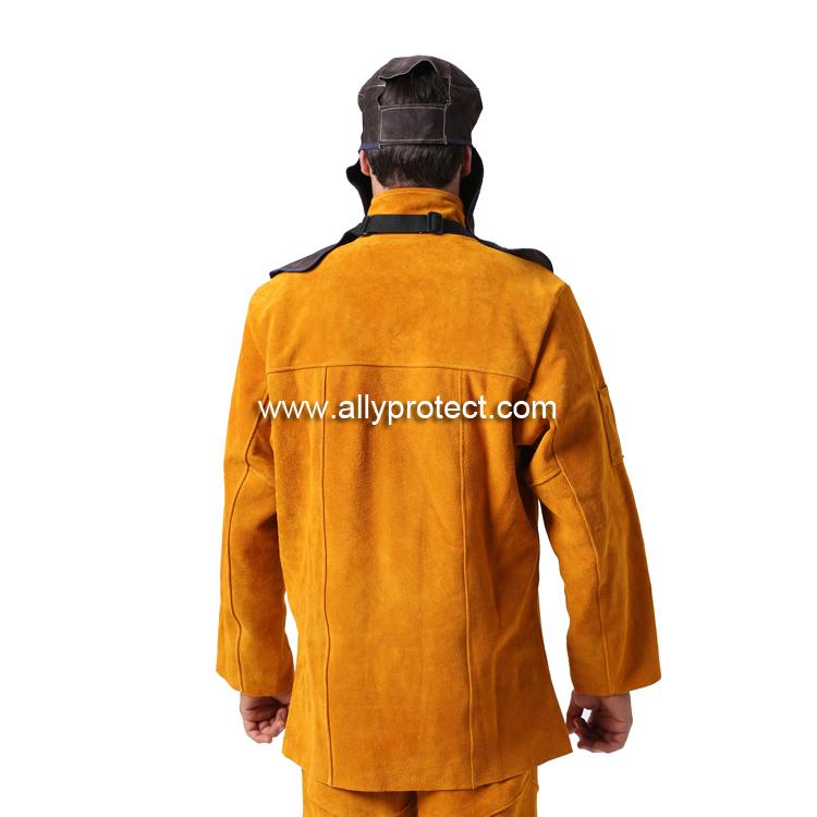 AP-3001 炭啡色牛皮翻蓋電焊頭罩